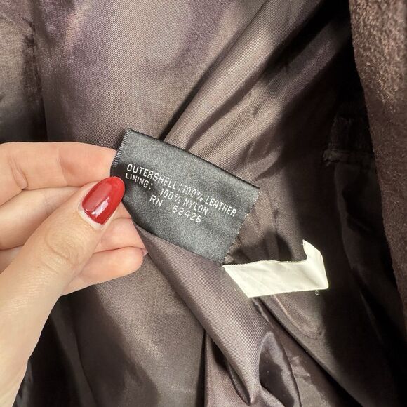 Wilson’s Leather M. Julian Dark Brown Distressed Suede Nubuck Zip Up Jacket L - Picture 7 of 7